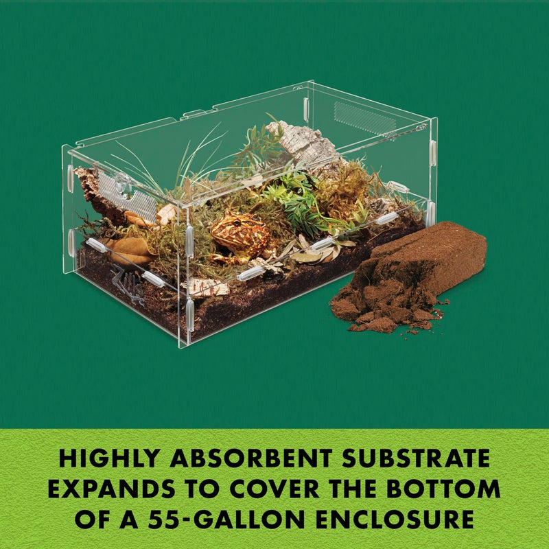 Zilla Coconut Husk Brick, Organic Bedding for Reptiles, Made with 100% Coconut Fiber, Ideal for Tropical Habitats and Egg Incubation - Image 2